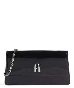 Миниатюрная сумка через плечо Diamante из лакированной кожи Furla, черный