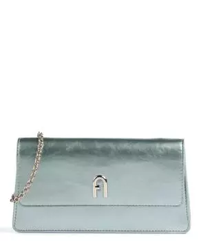 Миниатюрная сумка через плечо Diamante из мелкозернистой кожи Furla, серый