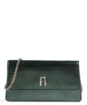 Миниатюрная сумка через плечо Diamante из мелкозернистой кожи Furla, зеленый
