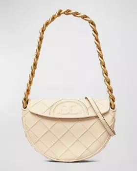 Миниатюрная сумка через плечо Fleming с полумесяцем Tory Burch