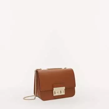 Миниатюрная сумка через плечо Furla Bella, коричневый