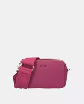 Миниатюрная сумка через плечо LIujo с тканевой ручкой с логотипом, цвет Fucsia