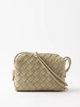Миниатюрная сумка через плечо loop из кожи intrecciato Bottega Veneta, коричневый
