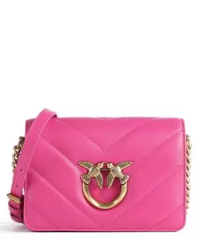 Миниатюрная сумка через плечо Love Click из овчины Pinko, розовый