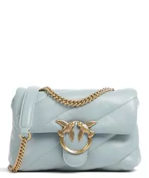 Миниатюрная сумка через плечо Love Puff из овчины Pinko, синий