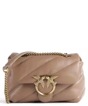 Миниатюрная сумка через плечо Love Puff из овчины Pinko, коричневый