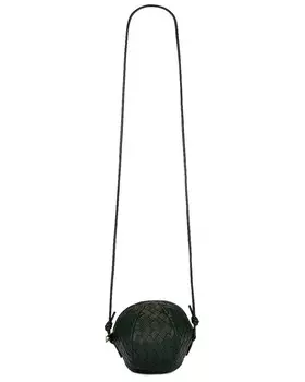 Миниатюрная сумка через плечо Mava Bottega Veneta, цвет Dark Green & Muse Brass