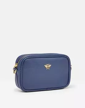 Миниатюрная сумка через плечо Mayfair Camera ALICE WHEELER LONDON, темно-синий
