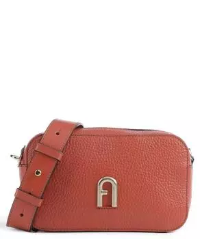 Миниатюрная сумка через плечо Primula из зерненой кожи Furla, коричневый