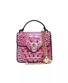 Миниатюрная сумка через плечо River Gradient Rainbow с тиснением под крокодила от Mia K Mkf Collection, коричневый