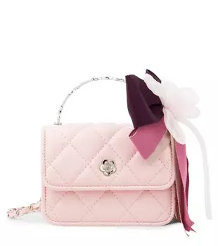 Миниатюрная сумка через плечо с бантом Monnalisa, розовый