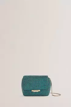 Миниатюрная сумка через плечо с блестящими кристаллами Ted Baker, синий