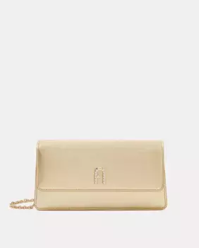 Миниатюрная сумка через плечо с геометрическим рисунком Furla, золотой