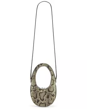 Миниатюрная сумка через плечо с принтом Python Coperni, зеленый