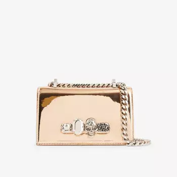 Миниатюрная сумка через плечо the jeweled из искусственной кожи Alexander Mcqueen, цвет copper