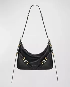 Миниатюрная сумка через плечо Voyou из мятой кожи Givenchy, цвет Black