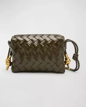 Миниатюрная сумка для фотоаппарата с петлей Bottega Veneta, цвет Kaki