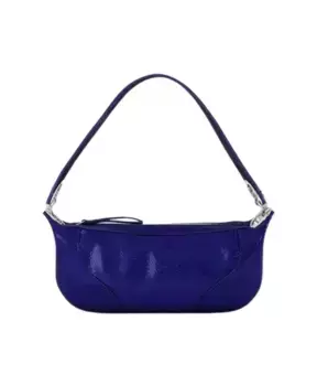 Миниатюрная сумка хобо Amira из синей кожи By Far, синий