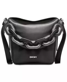 Миниатюрная сумка-хобо Aspen с цепочной ручкой Dkny, коричневый