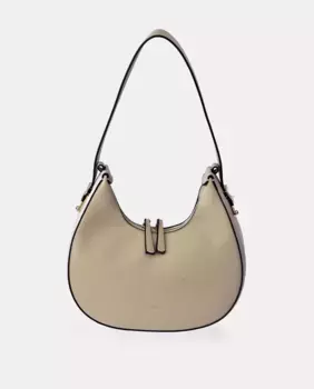 Миниатюрная сумка-хобо Pierre Cardin из PU черный цвет, бежевый