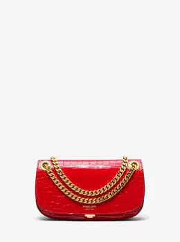 Миниатюрная сумка-конверт Christie из кожи с тиснением под крокодила Michael Kors
