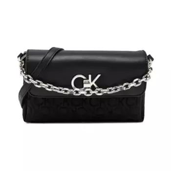 Миниатюрная сумка-мессенджер с повторным замком Calvin Klein, черный