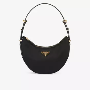 Миниатюрная сумка на плечо Arqu Re-Nylon из переработанного нейлона Prada, черный