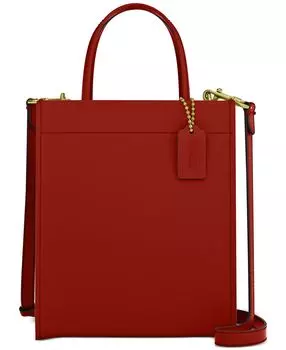 Миниатюрная сумка-тоут cashin из кожи дубленой перчаткой COACH, мульти