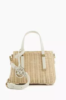 Миниатюрная сумка-тоут Dinkydorries из ротанга Dune London, бежевый