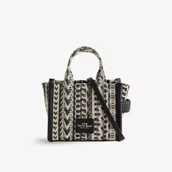 Миниатюрная сумка-тоут Monogram с линзовидной структурой Marc Jacobs, черный