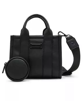 Миниатюрная сумка-тоут Teddy с мешочком Madden Girl, черный