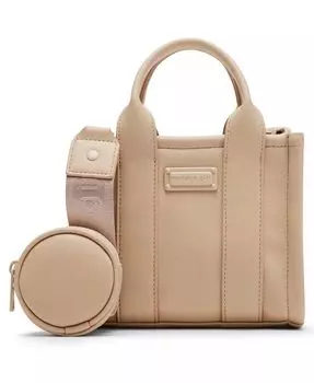 Миниатюрная сумка-тоут Teddy с мешочком Madden Girl, бежевый