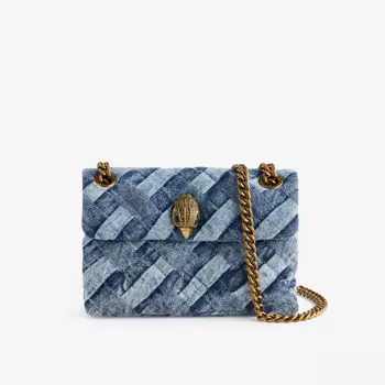 Миниатюрная тканая сумка через плечо Kensington Kurt Geiger London, цвет denim