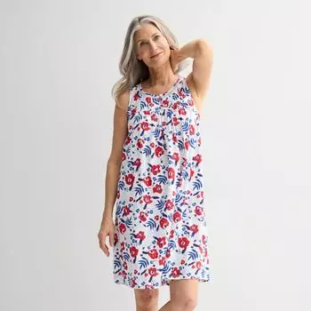 Миниатюрная трикотажная пижама без рукавов Croft & Barrow, цвет july fourth flower