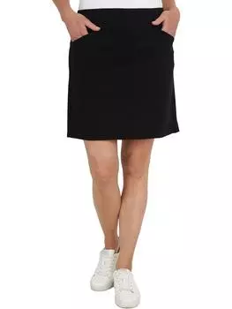 Миниатюрная женская короткая юбка А-силуэта Alfred Dunner, черный