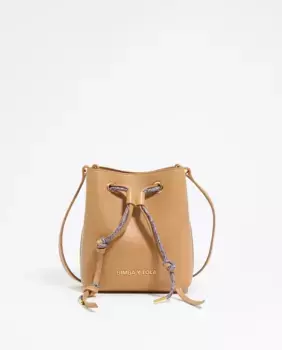 Миниатюрная женская кожаная сумка через плечо Chihuahua Bimba y Lola, коричневый