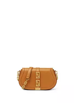 Миниатюрная женская кожаная сумка через плечо greca goddess Versace