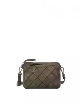 Миниатюрная женская сумка на плечо из мытой кожи цвета хаки The Bagging Co, цвет Kaki