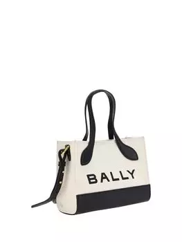 Миниатюрная женская сумочка Bally из кожи, цвет Black And White