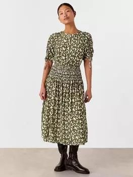 Миниатюрное абстрактное квадратное платье миди Whistles, слоновая кость/разноцветный