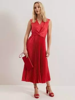 Миниатюрное атласное плиссированное платье celestia Phase Eight, розовый