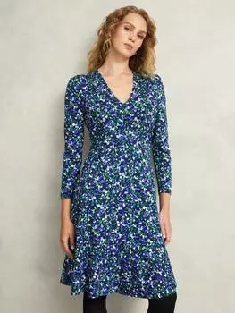 Миниатюрное демисезонное платье с конфетти Hobbs, зеленый/разноцветный