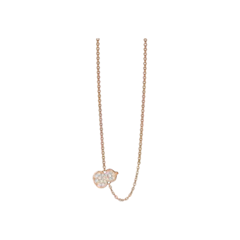 Миниатюрное колье wulu из розового золота с бриллиантовым паве wu 050 fpnl rgd Qeelin