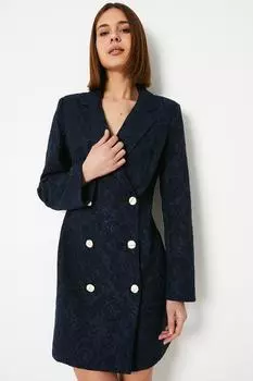 Миниатюрное кружевное платье-блейзер Dorothy Perkins, темно-синий