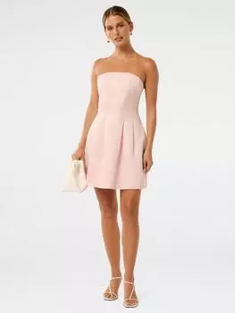 Миниатюрное мини-платье шейлы без бретелек Forever New, цвет Ballet Slipper