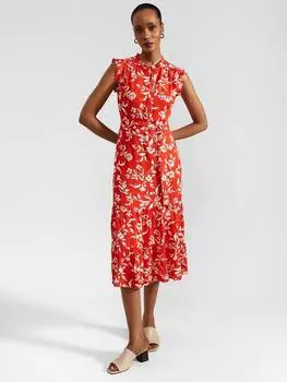 Миниатюрное платье эльзы Hobbs, цвет Red/Cream