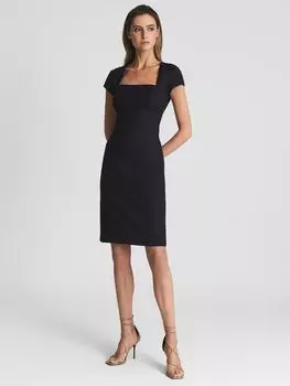 Миниатюрное платье Haisley Petite Reiss, темно-синий