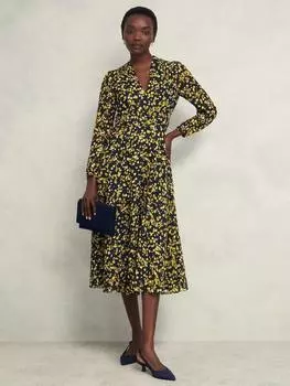 Миниатюрное платье из лепестков авроры Hobbs, цвет Navy/Yellow