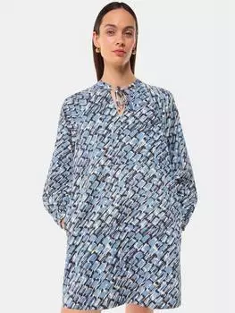 Миниатюрное платье-крылышко от марни с перьями Whistles, синий/разноцветный