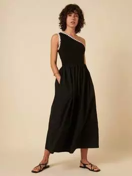 Миниатюрное платье мидакси с контрастным стежком sabrina Nobody's Child, черный